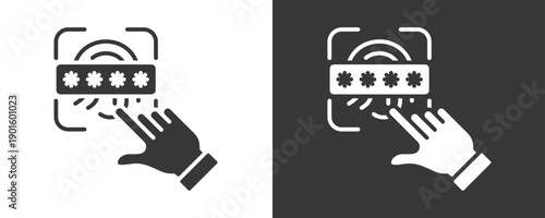 Fingerprint Icon Set Vector Collection Isolated In Black And White