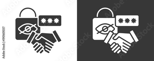 Trustworthiness Icon Set Vector Collection Isolated In Black And White