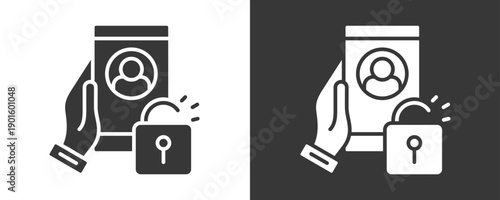 Access Control Icon Set Vector Collection Isolated In Black And White