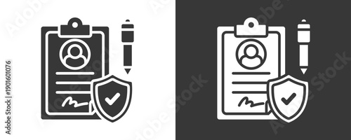 Consent Icon Set Vector Collection Isolated In Black And White