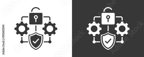 Authentication Icon Set Vector Collection Isolated In Black And White