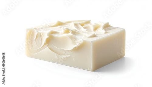 Handcrafted White Soap with Uneven Surface Texture