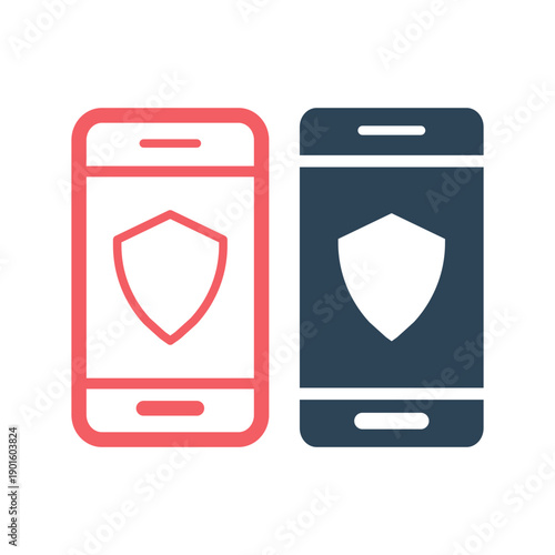 Smartphone icons set vector illustration template.