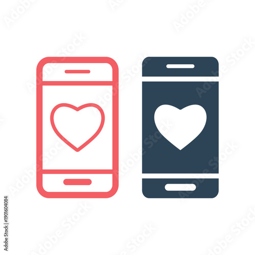 Smartphone icons set vector illustration template.