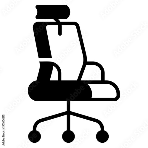 Office Chair Glyph Icon