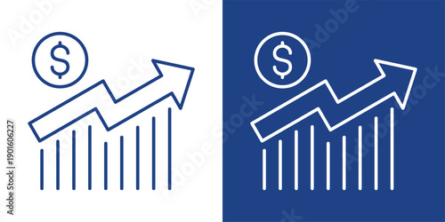 Stock Blue And White Icon Style Collection