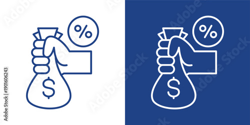 Equity Blue And White Icon Style Collection