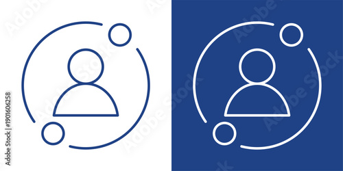 Retention Blue And White Icon Style Collection