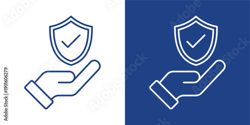 Trust Blue And White Icon Style Collection