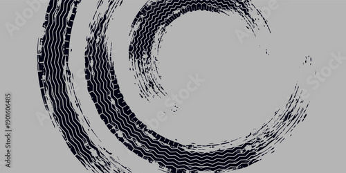 Black tire marks on road, Black rubber tire marks and tread marks, Tire trace track wheels texture and background, Auto tire tread grunge