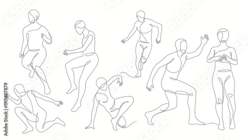 Dynamic Human Figure Sketches in Various Poses and Actions.