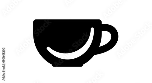 Black coffee cup icon