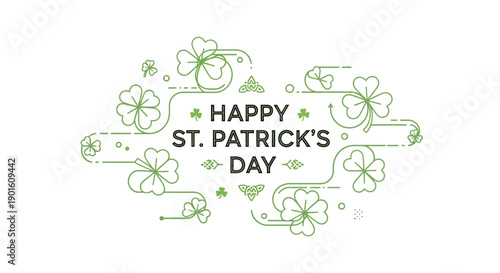 St Patricks Day Greeting Card Design.