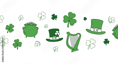 St Patricks Day Symbols Collection.
