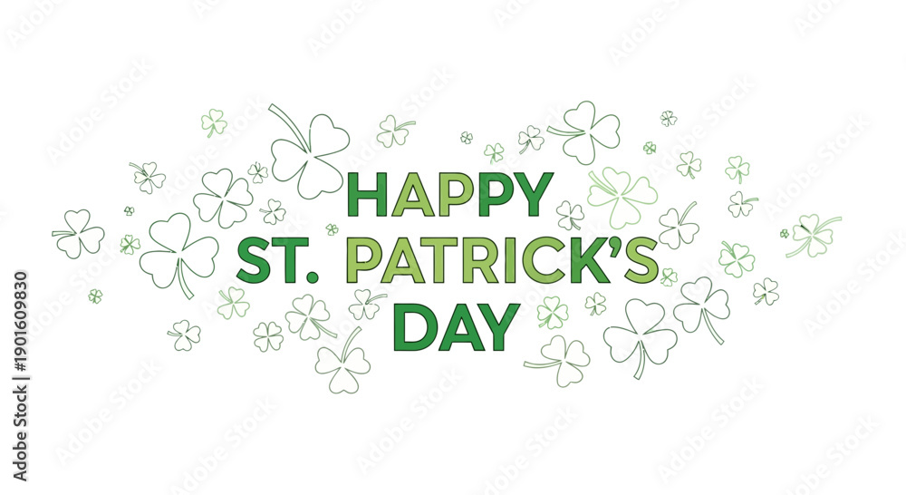 Fototapeta premium St Patricks Day Greeting Card Design.