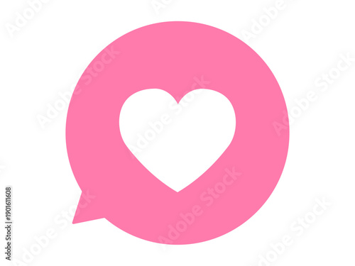 ソーシャルメディアのいいねを表すハートマークのアイコン