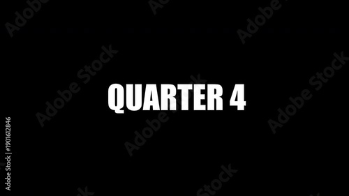 quarter one to quarter four business timeline text animation corporate financial quarter progress transition, quarter 1 to 4 animation.