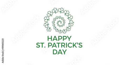 St Patricks Day Greeting Card Design.