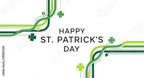 St Patricks Day Greeting Card Design.