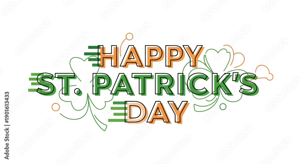 Obraz premium St Patricks Day Typography Design Element.