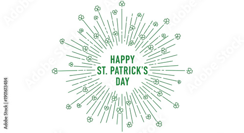 St Patricks Day Greeting Card Design.