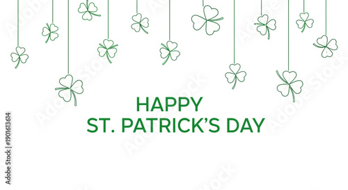 St Patricks Day Shamrocks Hanging Decorations.