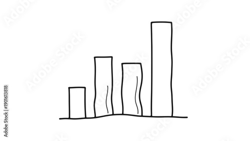 Simple Bar Chart Representing Growth and Progress.