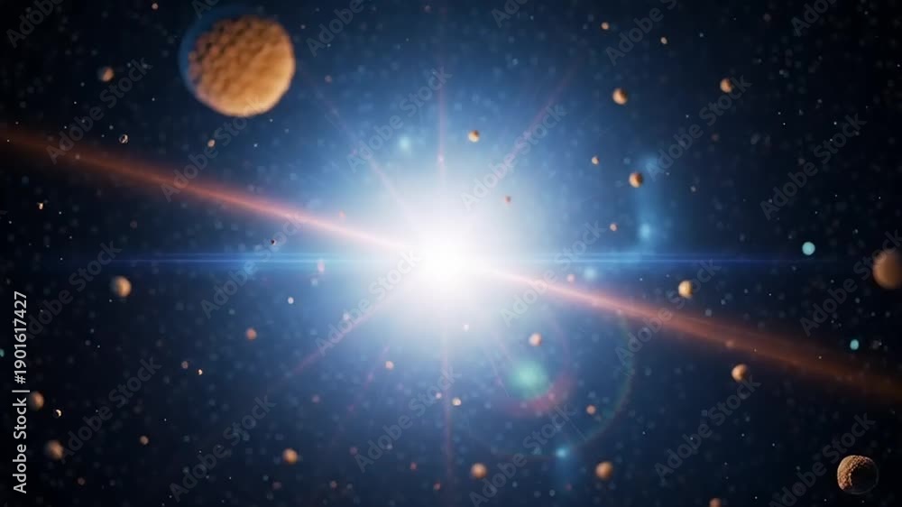 Dynamic Cosmic Particle Explosion with Bright Light in Deep Space ...