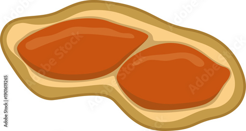 Two Peanuts In Shell