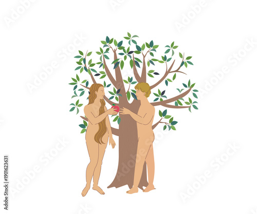 エデンの園　アダムとイブ