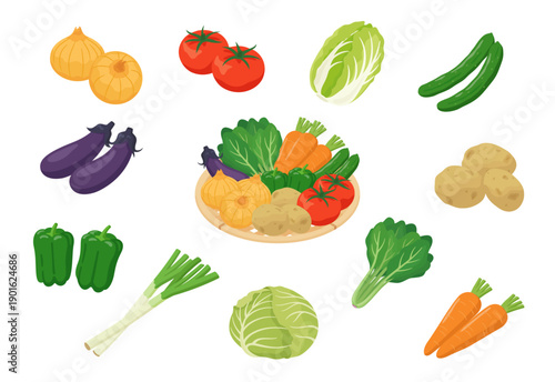フラットな野菜セット