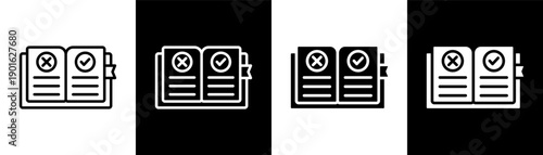 guidelines white icon set design