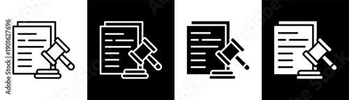 regulation white icon set design