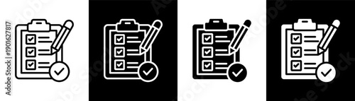 requirements white icon set design