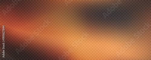 Red orange light leak film overlay effect on transparent checkered background for vintage photo design and creative digital compositing