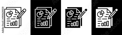 report white icon set design