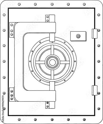 Secure Safe Door with Combination Lock