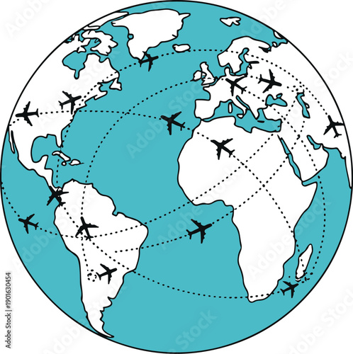Global Air Travel Routes
