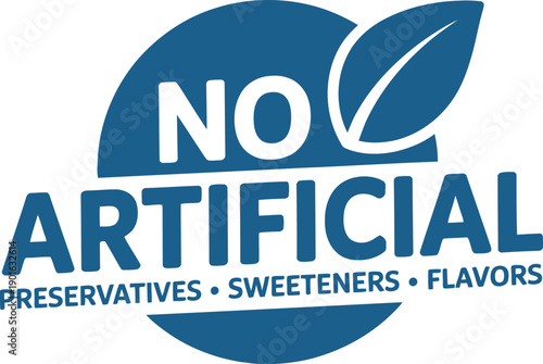 No Artificial Preservatives, Sweeteners, or Flavors" with Leaf Symbol