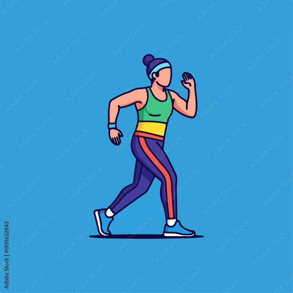 Fototapeta premium illustration of someone exercising