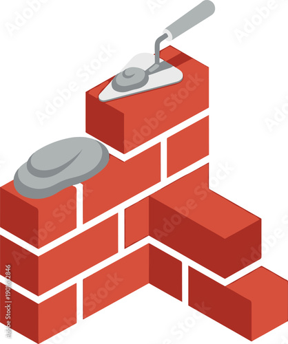 Bricklayer Applying Mortar