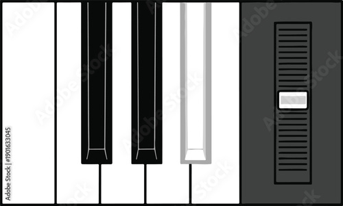 Piano Keys Closeup