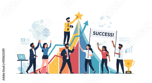 Business People Celebrating Success and Achievement.