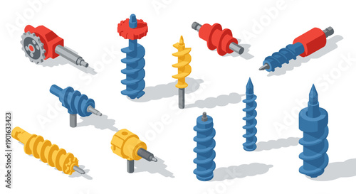 Colorful Spiral Objects with Metal Tips.