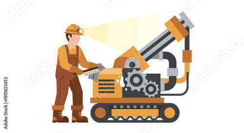 Construction Worker Operating Heavy Machinery Equipment 1.