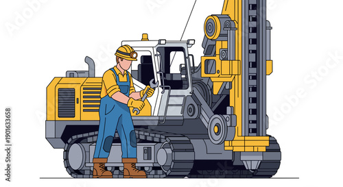 Construction Worker Operating Heavy Machinery Equipment 4.