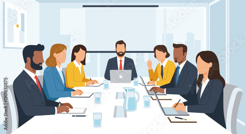 Diverse Business Professionals in Meeting Room.
