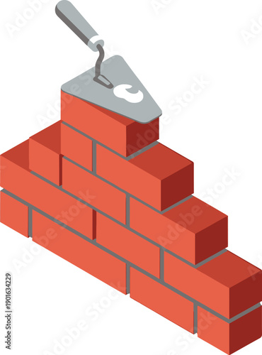 Brick Layer with Trowel