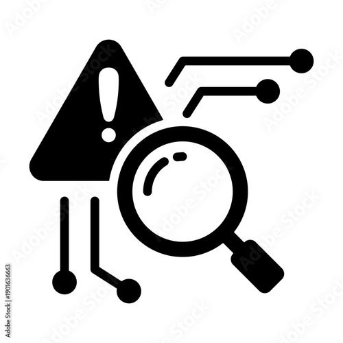 Risk Assessment Icon - Solid Black