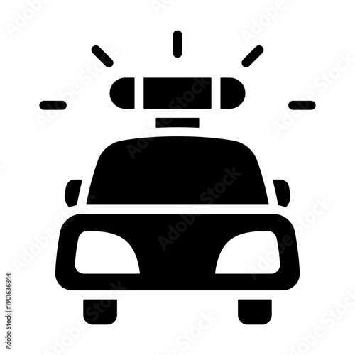 Security Patrol Icon - Solid Black